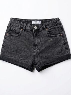 ARDENE Black Acid Wash Mom Jean Shorts | Size 09 High Rise